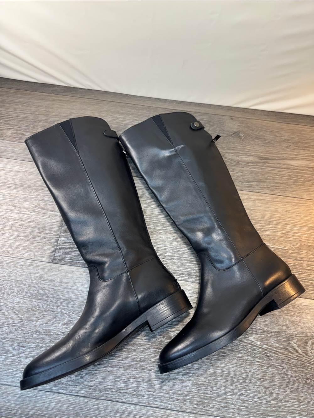 Emanuele Crasto Over-the-Knee Black Leather Boots Italy leather woman’s SZ 39